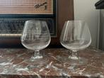 2 glazen cognac kristal, Ophalen, Zo goed als nieuw