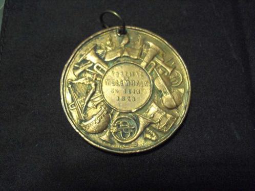 Medaille (brons) muziek   Festival du Molembaix  30 juin1878, Postzegels en Munten, Penningen en Medailles, Brons, Ophalen of Verzenden