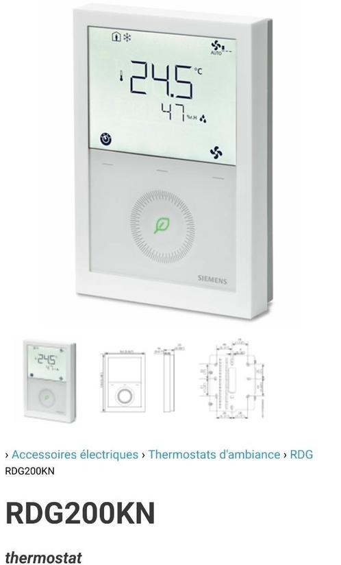 Siemens RDG200KN kamerthermostaat, Doe-het-zelf en Bouw, Verwarming en Radiatoren, Nieuw, Thermostaat, Minder dan 30 cm, Minder dan 60 cm