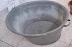 Grande bassine zinc vintage tres bon état, Jardin & Terrasse, Comme neuf, Jardin, 60 à 100 cm, Enlèvement ou Envoi