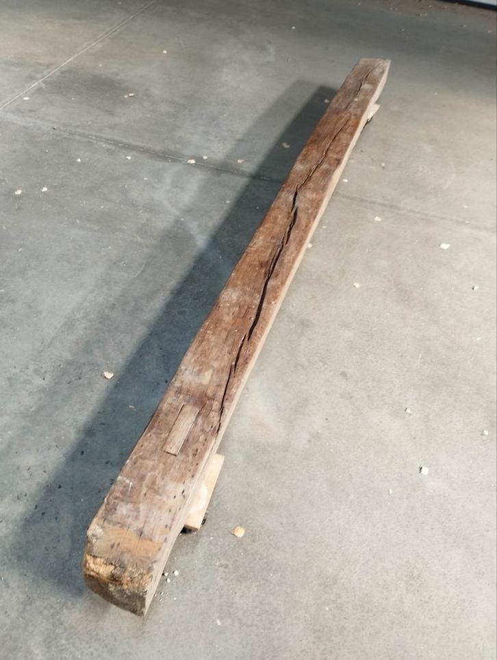 Balk EIK - OUD - Massief, Doe-het-zelf en Bouw, Hout en Planken, Zo goed als nieuw, Balk, Ophalen