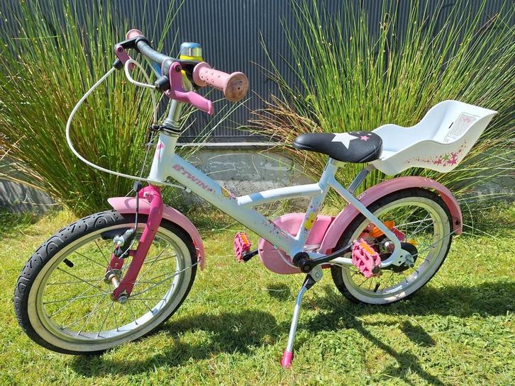 meisjesfiets 16 inch Btwin Princess, Fietsen en Brommers, Fietsen | Kinderfietsjes, Gebruikt, 16 tot 20 inch, Ophalen