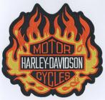 Harley Davidson vlammen stoffen opstrijk patch, Verzenden, Nieuw