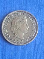 1881 Zwitserland 5 rappen, schaars, Verzenden, Overige landen, Losse munt