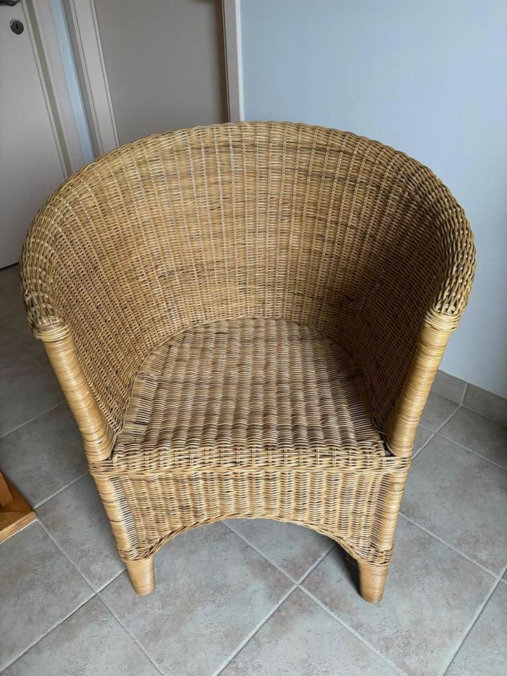 Rieten stoelen, Maison & Meubles, Chaises, Comme neuf, Deux, Enlèvement