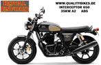 ROYAL ENFIELD INTERCEPTOR 650 ABS 35KW A2 BLACK RAY, Motoren, Bedrijf, 650 cc