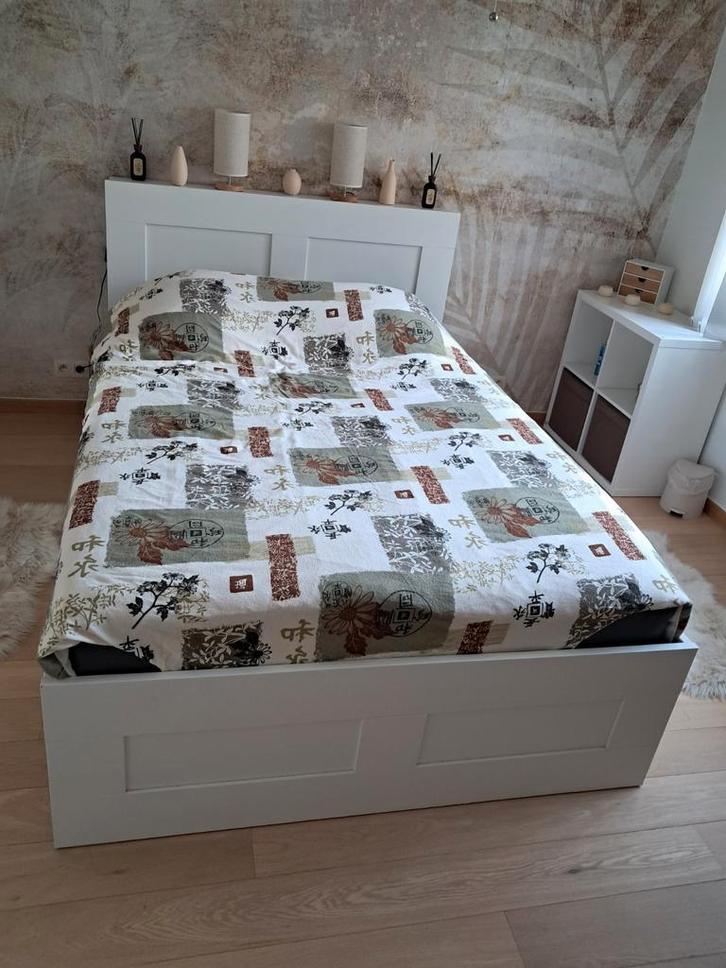 Volledige witte slaapkamer, Huis en Inrichting, Slaapkamer | Complete slaapkamers, Zo goed als nieuw, Ophalen