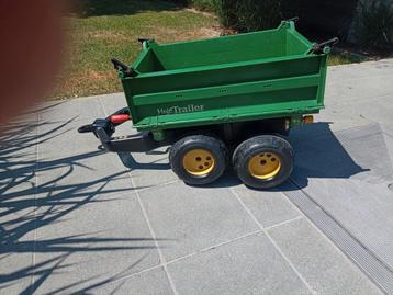 Remorque John Deere à deux essieux Rolly Toys., Enlèvement, Utilisé