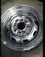 Complete set van 4 gechromeerde velgen en banden, Ophalen, Gebruikt, Banden en Velgen, Personenwagen