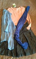 Set jeans rok met nieuwe longsleeve, trui en sjaal, Kleding | Dames, Ophalen of Verzenden, Maat 38/40 (M), Blauw