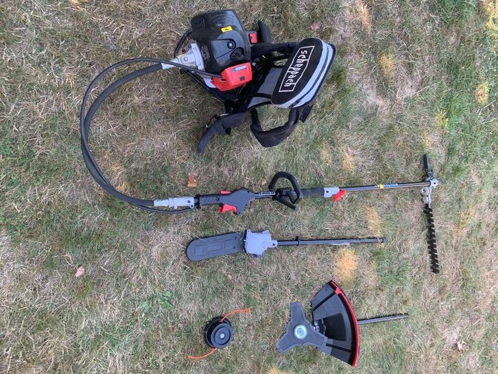 Multitool Heggenschaar, bos maaier +, Tuin en Terras, Heggenscharen, Zo goed als nieuw, Benzine, Ophalen