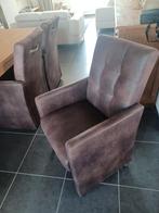 6 eetkamerstoelen met leuning perfecte staat, Huis en Inrichting, Stoelen, Ophalen, Bruin, Klassiek, Zo goed als nieuw