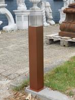 Roest kleurige / zwarte staande buitenlamp, lantaarn, smoked, Staande lamp, Waterbestendig, Ophalen of Verzenden, Nieuw