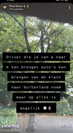 Driver zoekt opdrachten, Vacatures