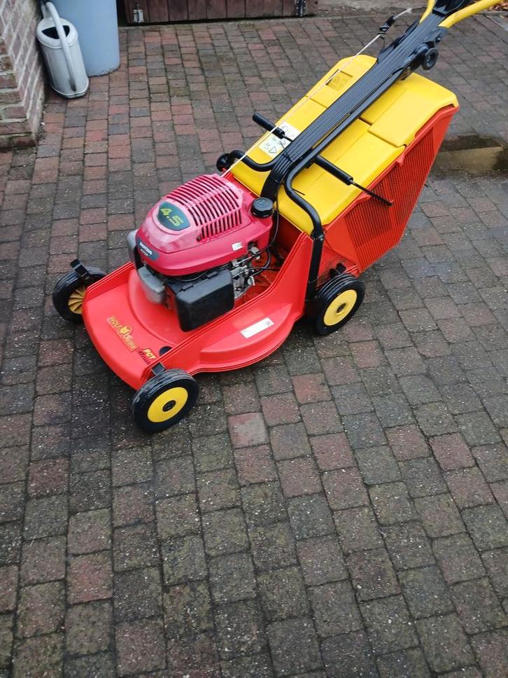 Grasmachine grasmaaier wolf garten met honda 4.5pk motor, Tuin en Terras, Grasmaaiers, Opvangbak, Ophalen