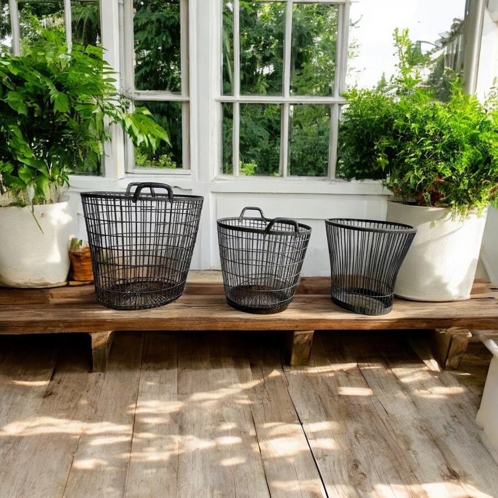 Panier industriel vintage en grillage/panier à pommes de ter, Enlèvement ou Envoi