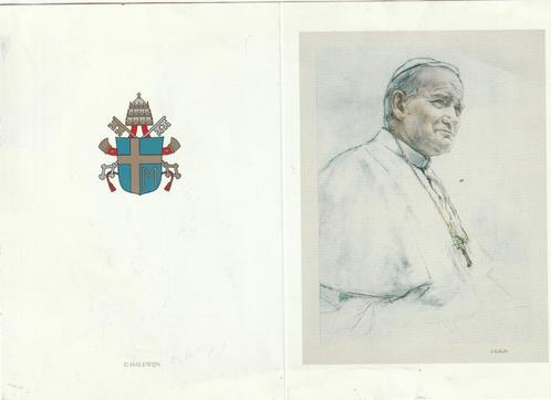 Herdenkingskaart Overlijden Paus Johannes-Paulus II, Karol W, Verzamelen, Religie, Ophalen of Verzenden