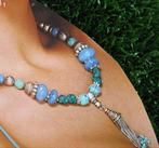 AVON: Prachtige ketting, blauwe tint, Handtassen en Accessoires, Kettingen, Ophalen of Verzenden, Nieuw, Blauw, Zilver