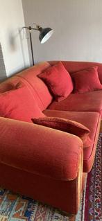 CHESTERFIELD ZETEL OP VEREN BOXSPRING ROOD, Ophalen, 125 cm of meer, Zo goed als nieuw, 100 tot 125 cm