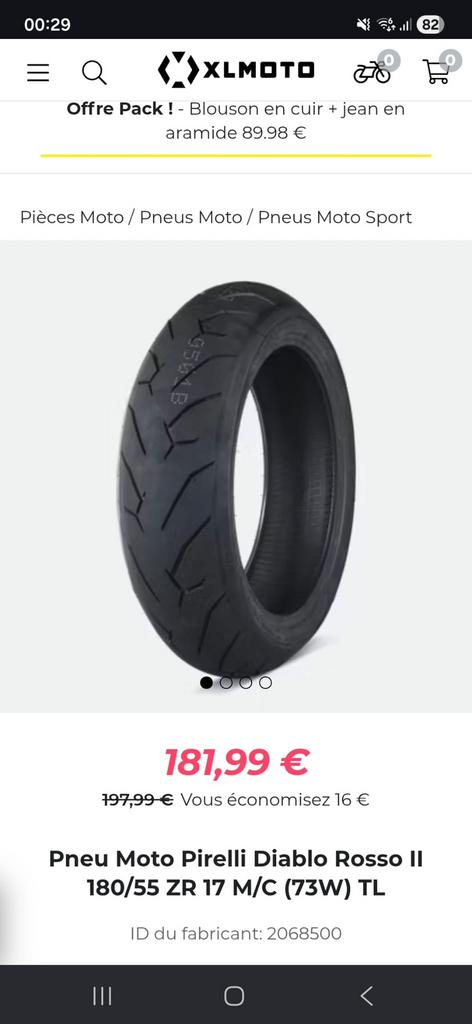 Pneu moto arriere Pirelli Diablo Rosso2 neuf, Motos, Enlèvement ou Envoi