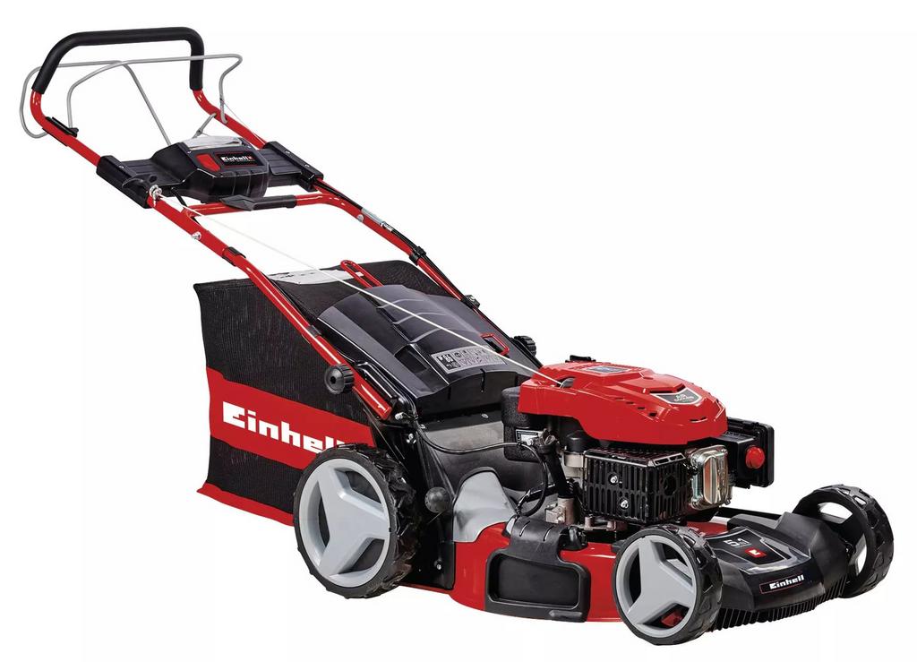 Einhell benzine grasmaaier 53 cm - met accu - 2018, Tuin en Terras, Grasmaaiers, Gebruikt, Benzine-grasmaaier, 50 cm of meer, Elektrische starter