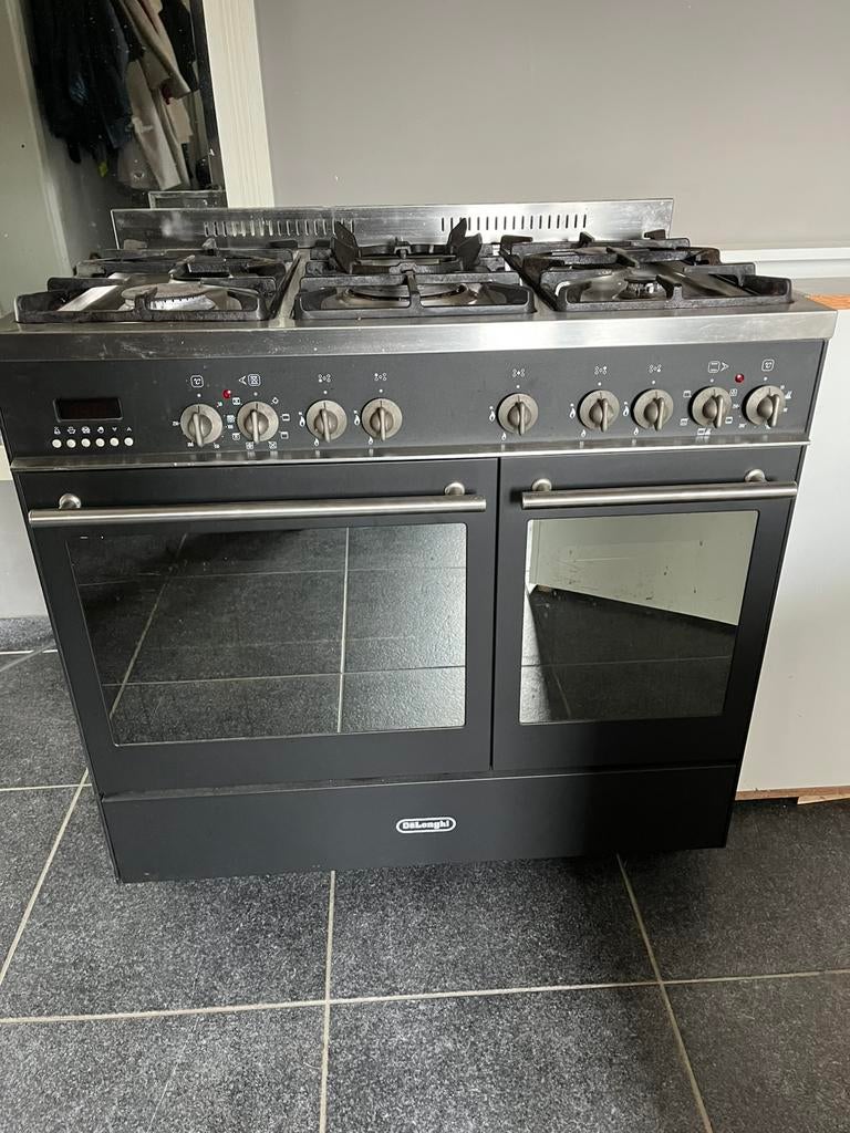 Kookfornuis gas met 2 ovens elektrisch, Ophalen, Gebruikt, 60 cm of meer, Gas