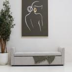 Scandinavisch opbergbankje, Huis en Inrichting, Zetels | Zetels en Chaises Longues, Ophalen, Minder dan 75 cm, 150 tot 200 cm