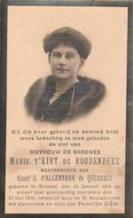 B P ADEL  M  T KINT DE ROODEBEKE 1885 - 1929, Verzamelen, Bidprentjes en Rouwkaarten, Ophalen of Verzenden, Bidprentje