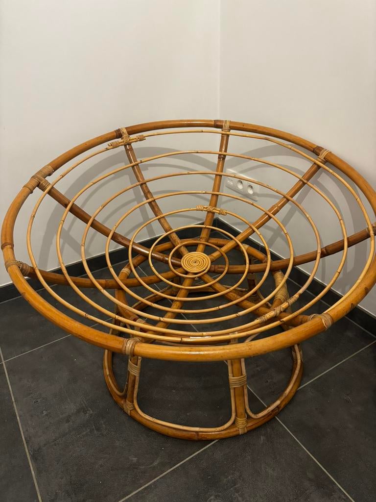 Ronde Papasan stoel, zonder kussen, Huis en Inrichting, Ophalen, Zo goed als nieuw