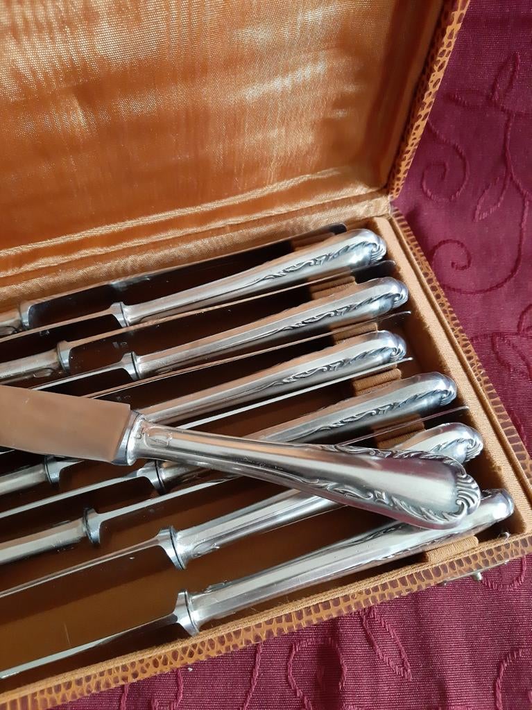 Menumessen verzilverd, Ophalen of Verzenden