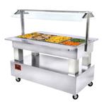Buffet chauffant, bain marie, 4x GN1/1-150 (Bois Blanc), Enlèvement ou Envoi, Snacks