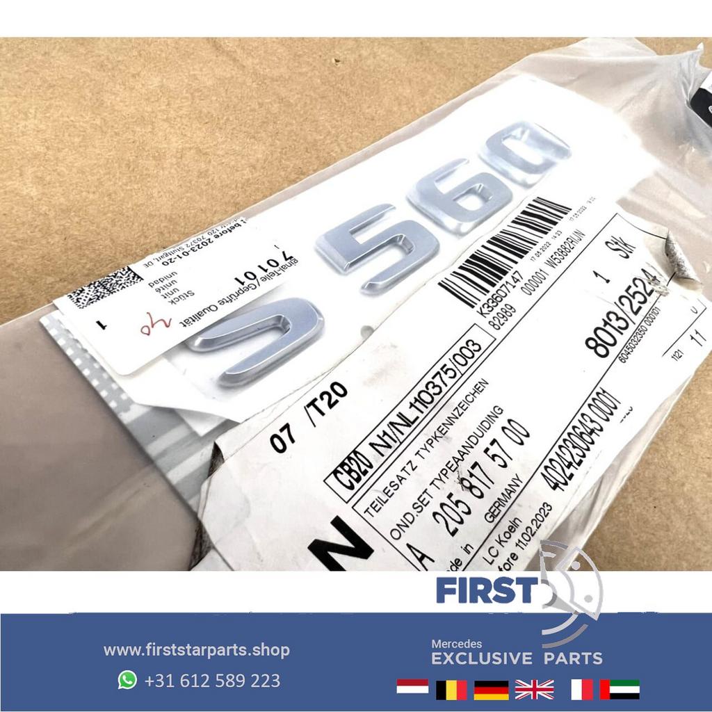 S560 LOGO W223 W222 W217 C217 CHROOM EMBLEEM Mercedes S Klas, Arrière, Utilisé, -, -