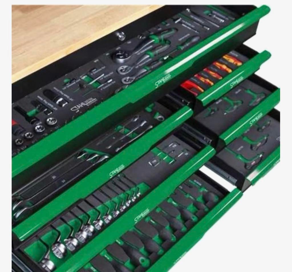 Chariot à outils New Stahlwerk SW10, 13 tiroirs, rempli, Enlèvement, Neuf