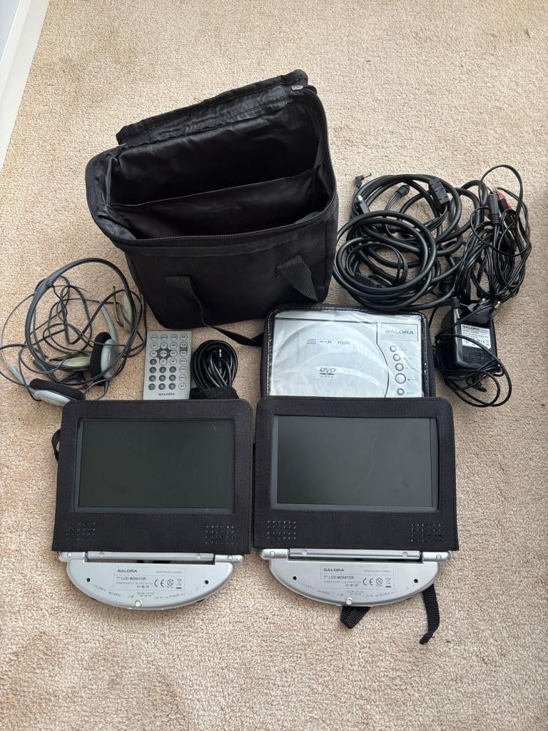 Te koop: Salora draagbare DVD‑speler voor in de auto, Enlèvement ou Envoi, Utilisé, Lecteur DVD, Portable