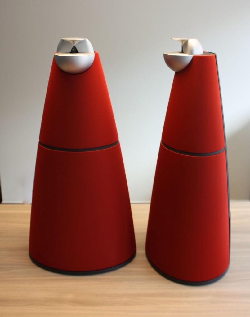 Bang & Olufsen Beolab 9 met rode doeken - B&O, Autres marques, Info@bang-olufsen.dk, Comme neuf, Enlèvement