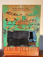 metalen reclamebord voeders VETO Glandox, Verzamelen, Ophalen of Verzenden, Zo goed als nieuw, Reclamebord