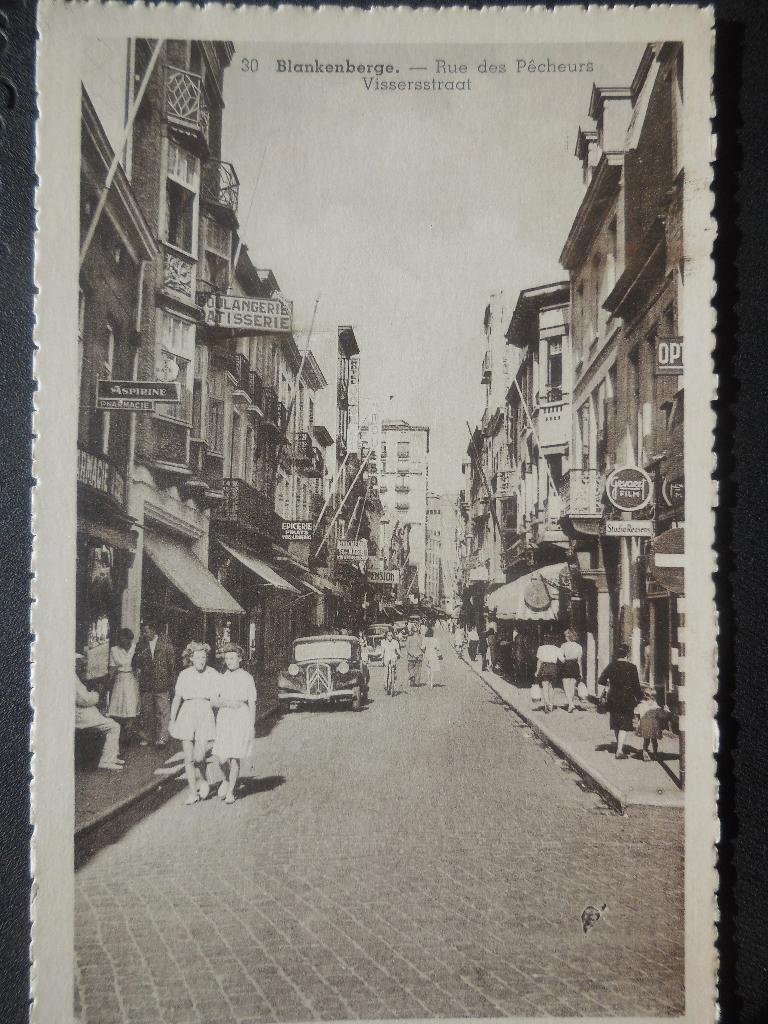 postkaart Blankenberge Vissersstraat, Verzenden, 1940 tot 1960, Ongelopen, West-Vlaanderen