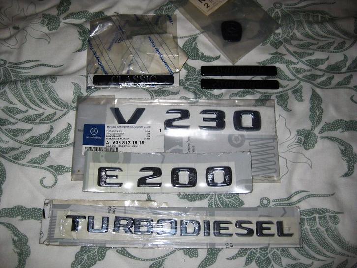 ✅ Mercedes emblemen, letters, typeaanduiding, Auto-onderdelen, Carrosserie, Mercedes-Benz, Voor, Achter, Links, Rechts, Nieuw