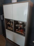 Vitrinekast, Huis en Inrichting, Ophalen, Zo goed als nieuw, Glas, Met deur(en)