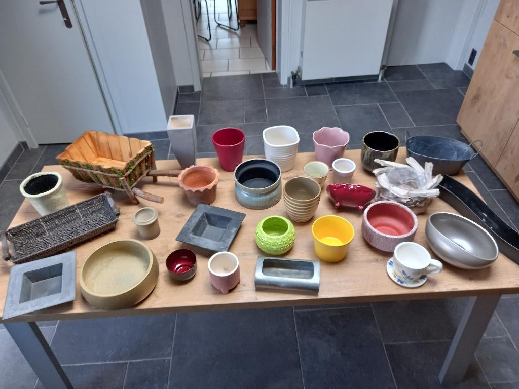 30 cachepots om bloemstukken te maken, Ophalen