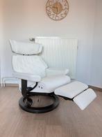 Design Fauteuil Stressless met Elektrische bediening, Huis en Inrichting, Ophalen, 75 tot 100 cm, 75 tot 100 cm, Leer