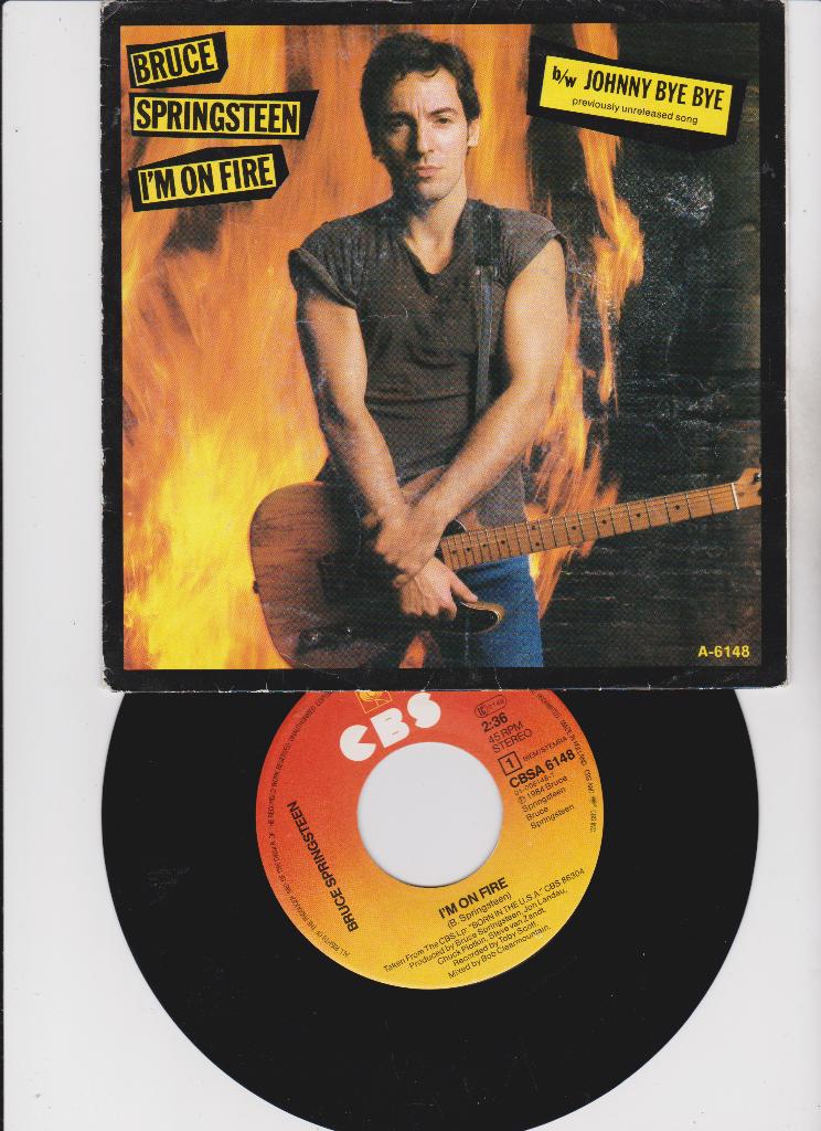 Bruce Springsteen – I'm On Fire  1985, Gebruikt, Fotohoes, 7 inch, Ophalen of Verzenden