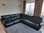 Lederen hoeksalon, zwart, Natuzzi (voorlopig gereserveerd), Huis en Inrichting, Ophalen, Gebruikt, Leer
