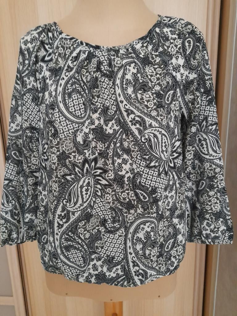 3 blouses met 3/4 mouw,  2x small  en een 38, Ophalen of Verzenden, Zo goed als nieuw, Maat 36 (S)