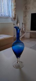 Grande carafe bleu cobalt en verre Murano, Antiquités & Art, Enlèvement ou Envoi