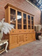 Buffet/vitrine en teck LIVRAISON GRATUITE, Maison & Meubles, Teck, 200 cm ou plus, Indo, Avec tablette(s)