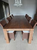 Eiken eettafel, Huis en Inrichting, Tafels | Eettafels, Ophalen, Gebruikt, Landelijk