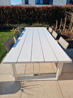 Tuintafel met 6 stoelen, Tuin en Terras, Tuinsets en Loungesets, Ophalen, 6 zitplaatsen, Aluminium, Zo goed als nieuw