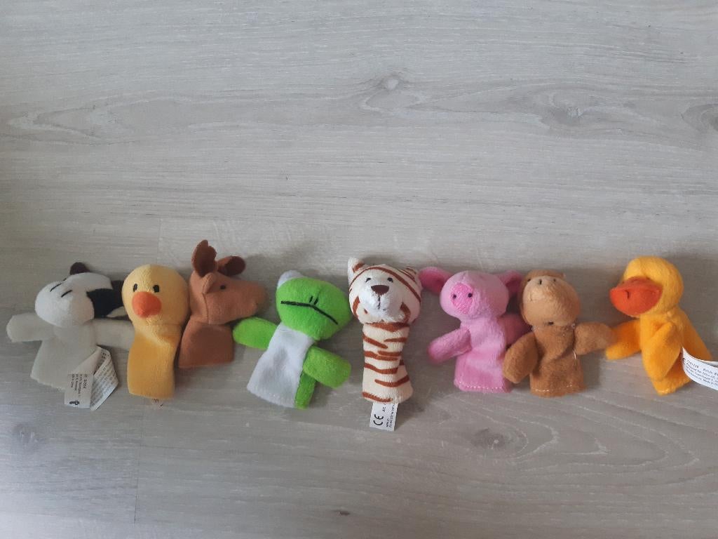 Pluche Vingerdiertjes, Kinderen en Baby's, Speelgoed | Knuffels en Pluche, Ophalen of Verzenden, Zo goed als nieuw