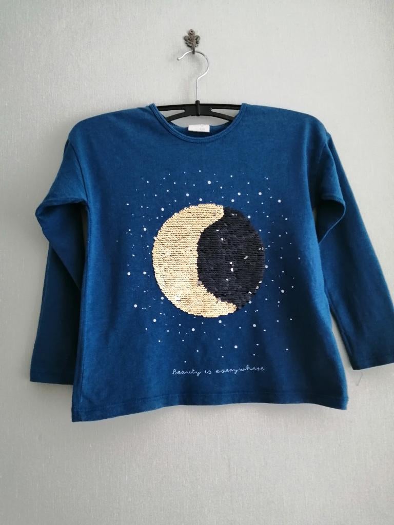 joli t-shirt Zara pour filles taille 7 ans, Chemise ou À manches longues, Utilisé, Zara Girls, Fille